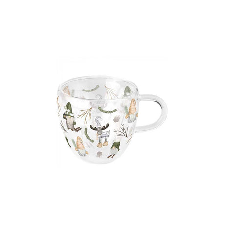 Ambiente vaso de doble pared 200ml gnomos del bosque blanco