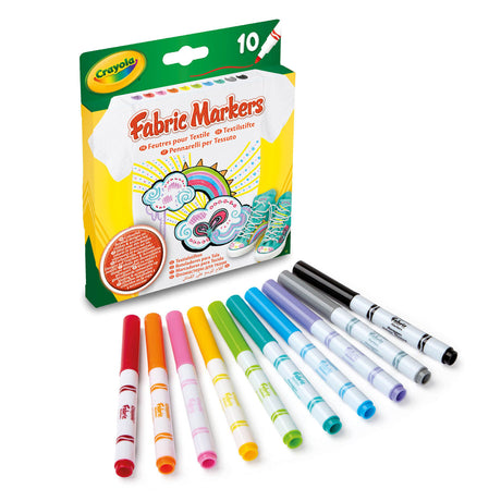 Crayola - 10 rotuladores para tela