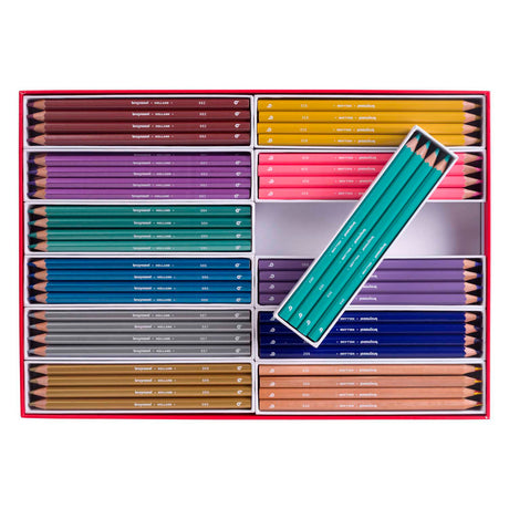 Bruynzeel mega set de lápices de colores metalizados colores de tendencia