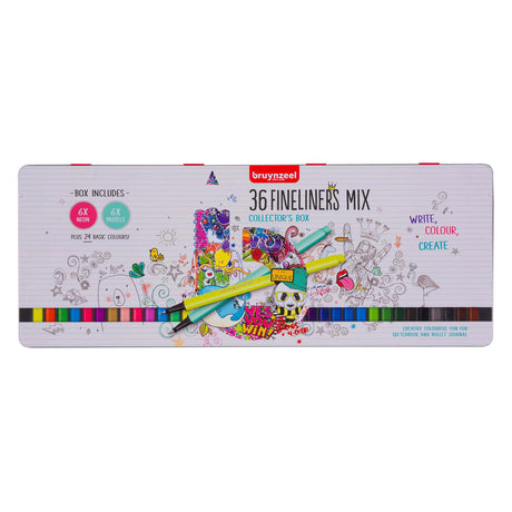 Bruynzeel juego de rotuladores finos 36 colores