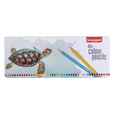 Tortuga Bruynzeel lata de 45 lápices de colores