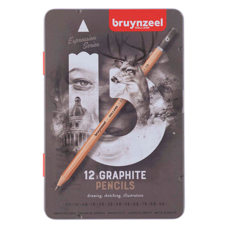 Bruynzeel lapices grafito expresión lata 12