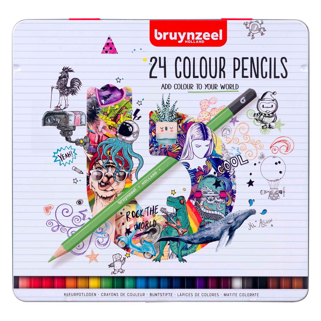 Lata de lápices de colores Bruynzeel | 24 colores