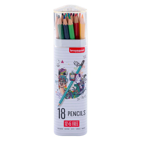 Lata de lápices de colores Bruynzeel | 12 + 6 gratis