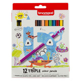 Bruynzeel kids set de 12 lápices de colores triples