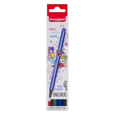 Juego de rotuladores finos Bruynzeel 4 colores