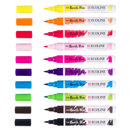 Juego de rotuladores Ecoline transparente | 10 colores
