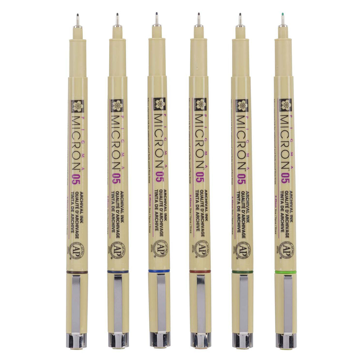 Plumier Sakura pigma micron 05 con 6 colores tierra