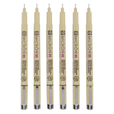 Plumier Sakura pigma micron 05 con 6 colores tierra