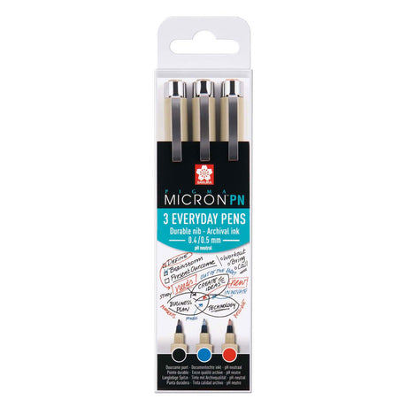 Sakura pigma micron pn set de oficina 3 colores