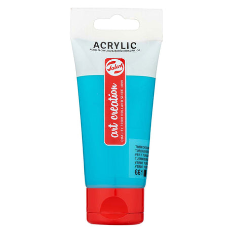 Pintura acrílica Talens art Creation tubo de 75 ml, verde turquesa (661)