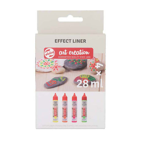 Talens set delineador efecto creación artística 4x28ml neón