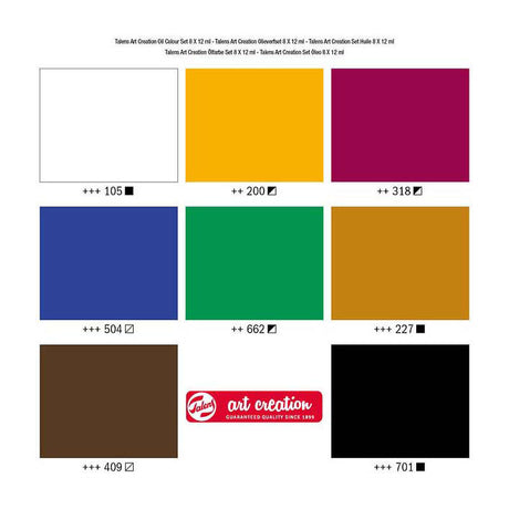 Set pintura al óleo Talens art Creation 8x12ml