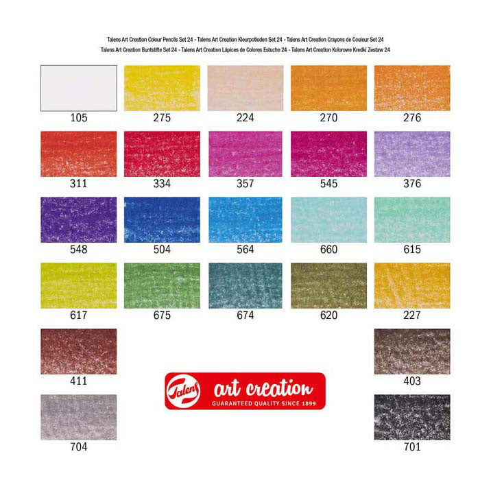 Set de 24 lápices de colores Talens Art Creation.