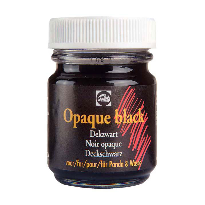 Talens bote negro opaco 50ml