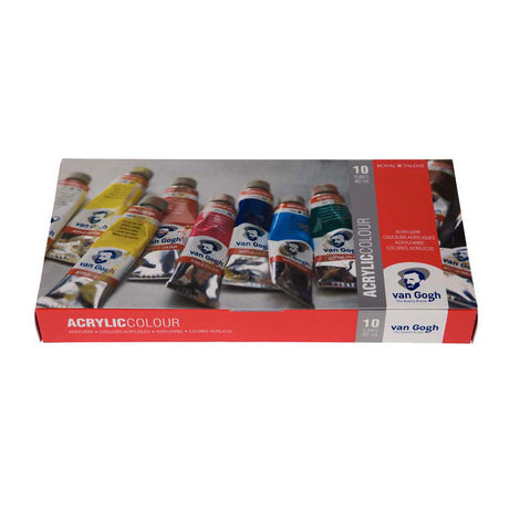 Set básico de pintura acrílica Van Gogh con 10 colores en tubos de 40 ml
