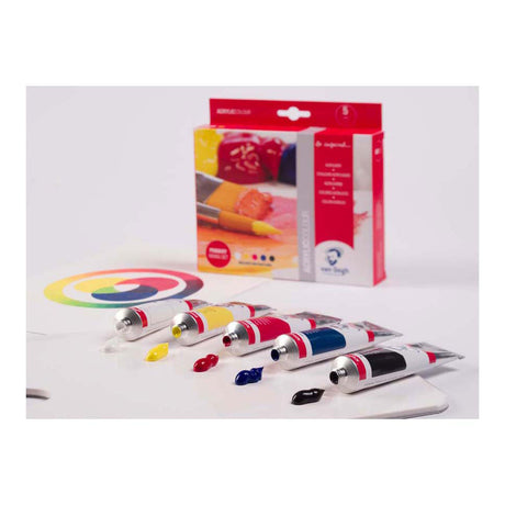 Juego de mezcla primaria de pintura acrílica Bruynzeel van gogh | 5x40ml