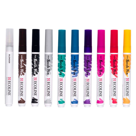 Bruynzeel juego de rotuladores ecoline galaxy, 10 colores