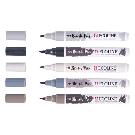 Juego de pinceles Ecoline sombra | 5 colores