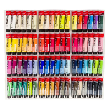 Conjunto de selección general de pintura acrílica serie estándar Amsterdam | 72 × 20ml