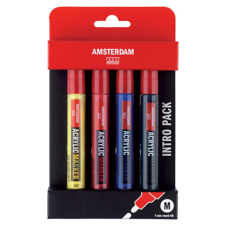 Conjunto de introducción de marcadores acrílicos Amsterdam | 4 colores