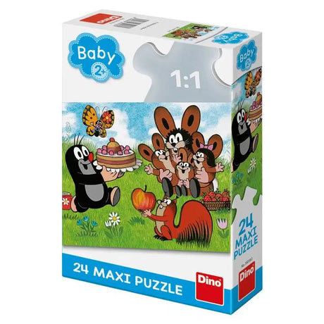 Dinotoys dino puzzle - bebé: rompecabezas de suelo cumpleaños del topo - 24 maxi piezas