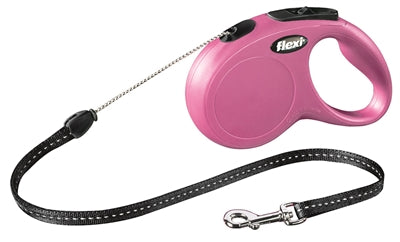 Cordón flexi retráctil línea clásica rosa