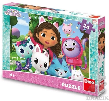Dinotoys dino puzzle - casa de muñecas dreamworks gabby - 24 piezas