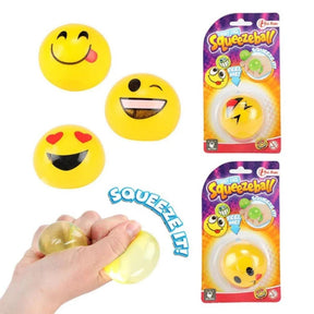 Toi-toys toi juguetes divertido squeezeball emoji en tarjeta