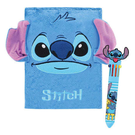 Libreta de lujo con bolígrafo de felpa Lilo Stitch