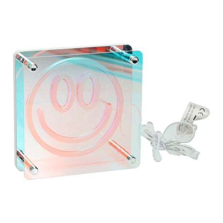 Lámpara LED neón cara feliz 15x15 cm
