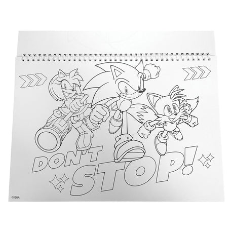 Sonic schetsboek a4 spiraal - 40 vellen met stickers