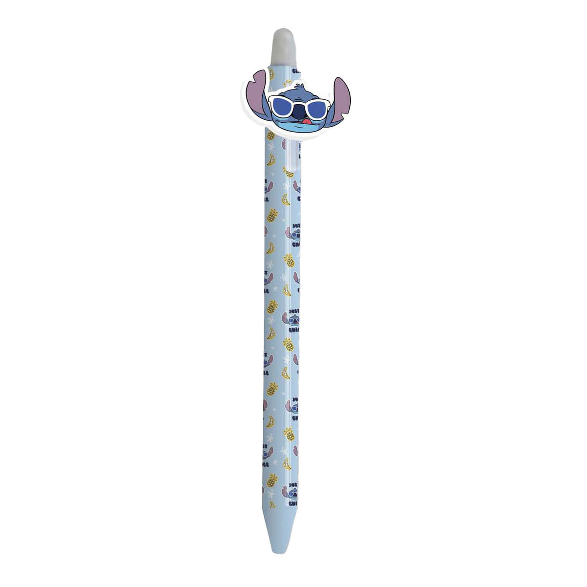 Bolígrafo de gel borrable con punto de adorno - azul