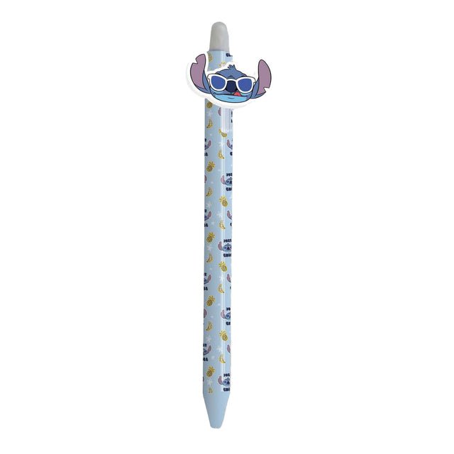 Bolígrafo de gel borrable con punto de adorno - azul