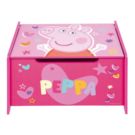 Caja de juguetes de madera peppa pig