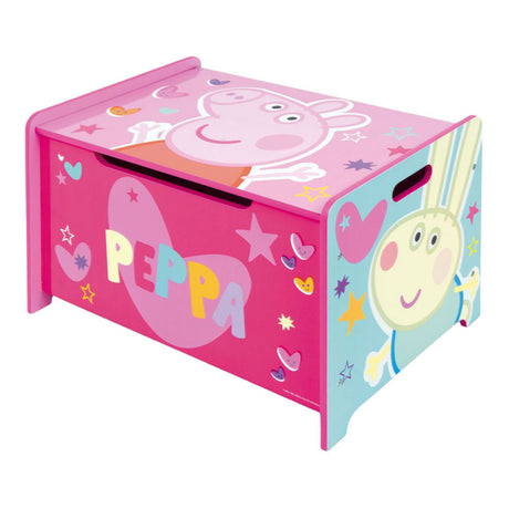 Caja de juguetes de madera peppa pig
