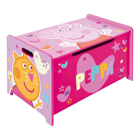 Caja de juguetes de madera peppa pig