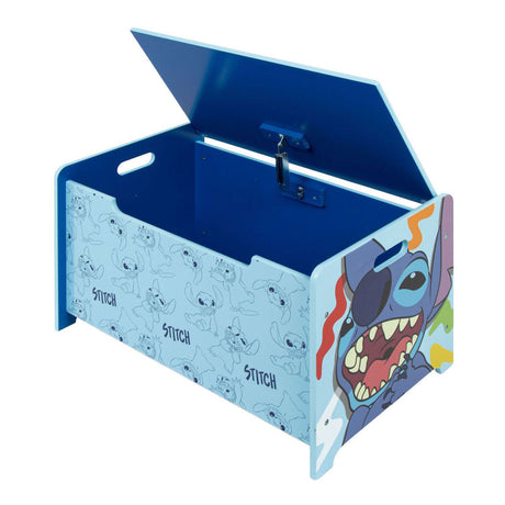 Puntada de caja de juguetes de madera