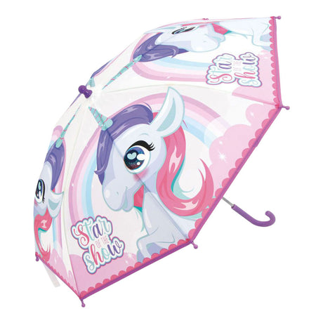Unicornio paraguas transparente