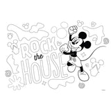 Páginas para colorear de Mickey Mouse Mickey Mouse con plantilla y pegatina