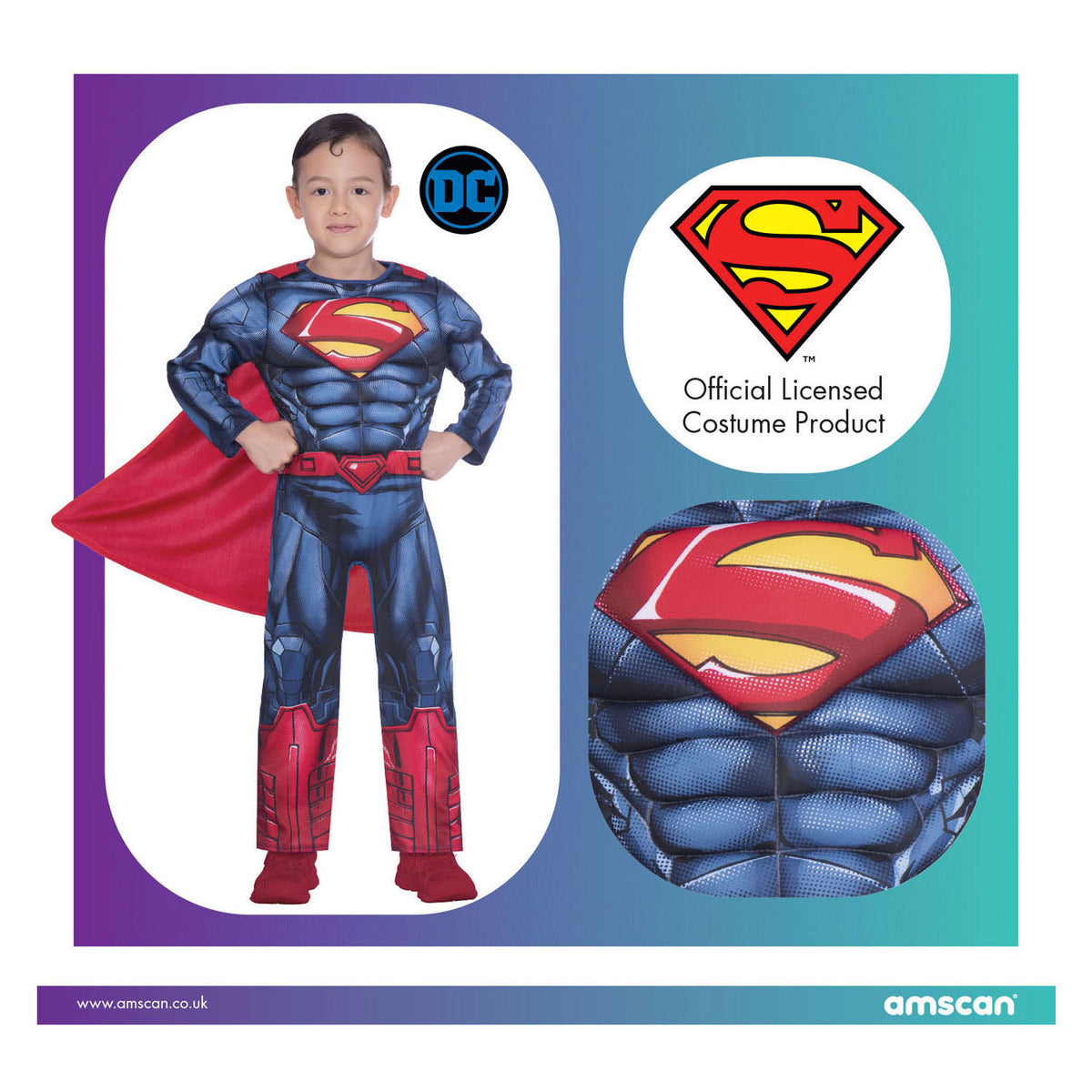 Disfraz de niños Superman Classic, de 6 a 8 años