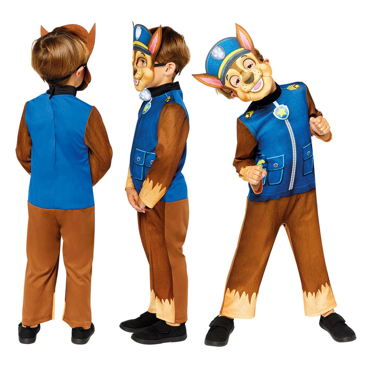 Disfraz infantil de Patrulla Canina Chase, 3-4 años.