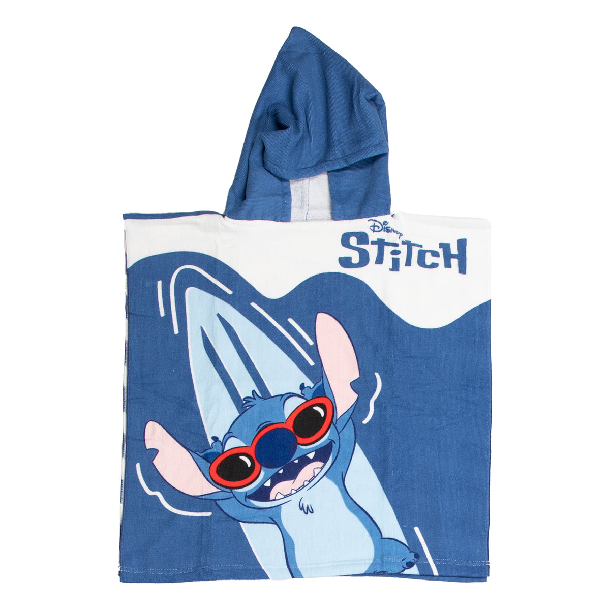 Poncho toalla Puch punto azul blanco 55x110cm