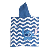 Poncho toalla Puch punto azul blanco 55x110cm