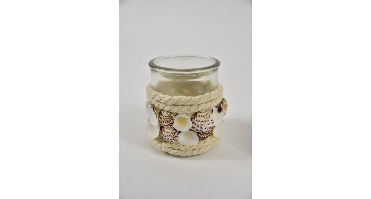 Tealight holder shells d9 h10cm natural