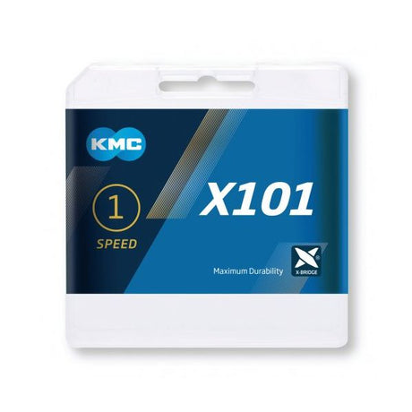 Cadena de bicicletas KMC x 101 - 1 2x1 8 - 8 mm - 112 enlaces - plata
