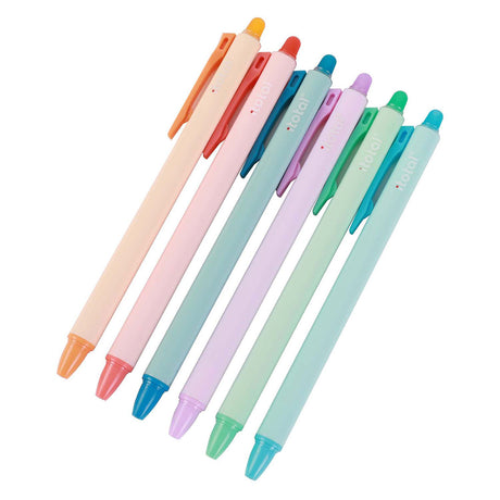 Bolígrafos borrables Itotal, 6 colores.