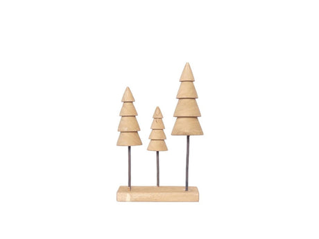 Estatua del árbol de Navidad House of Nature de madera natural 8x8x33cm