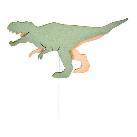 De tjalle y jasper - lámpara de pared dino t-rex - madera