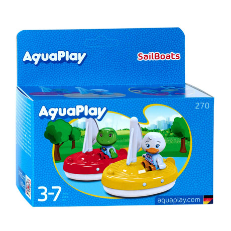 Aquaplay big - - 2 veleros + 2 figuras - accesorios pista acuática